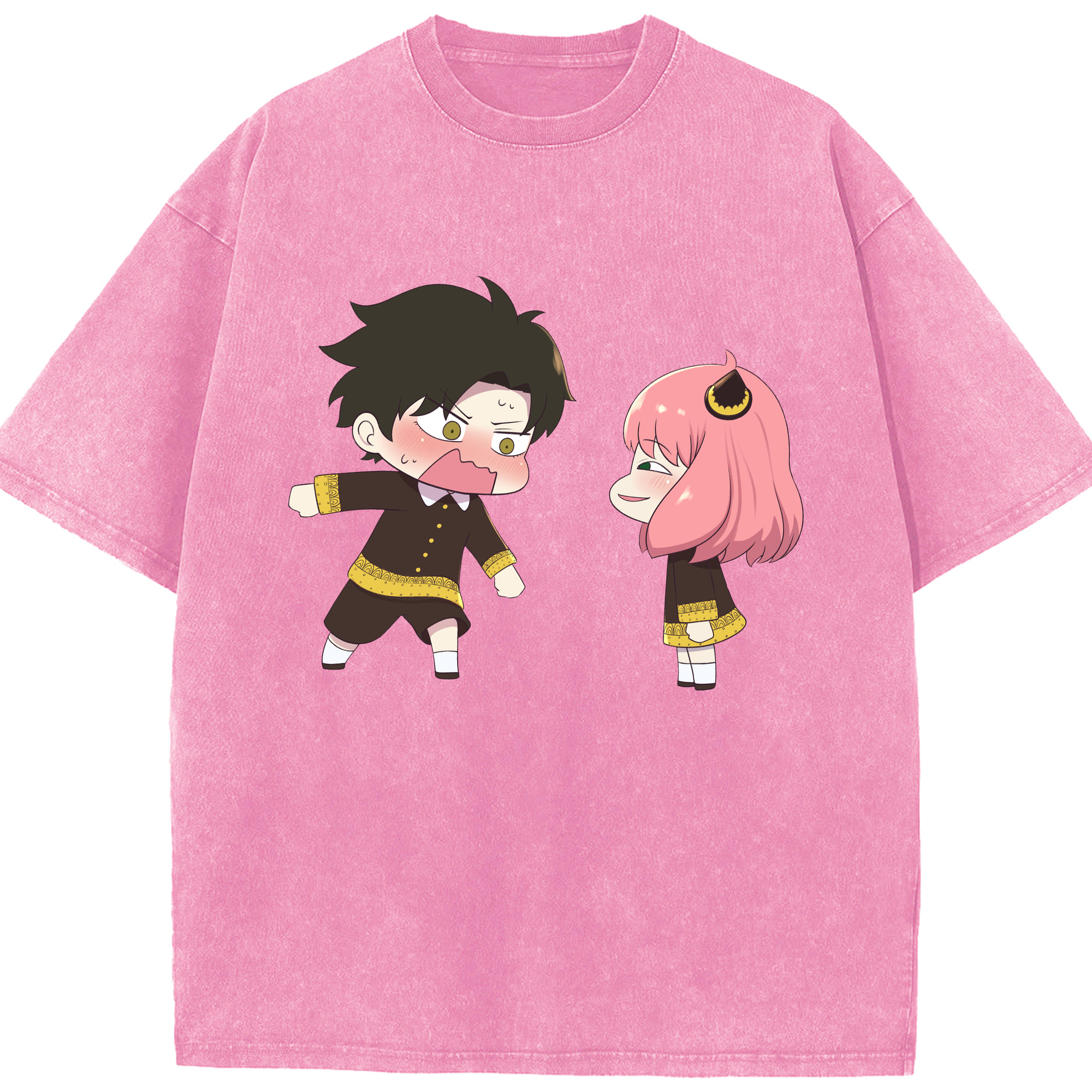 （画像用） SPY×FAMILY间谍家家酒 綿100% ヴィンテージ風 半袖Tシャツ（フロントプリント）